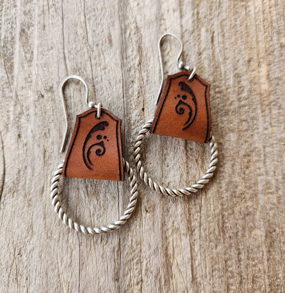 "Jackie" Handmade Leather & Rope Earrings