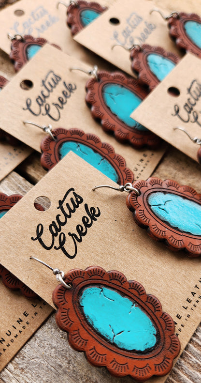 "Julia" Handmade Leather Earrings