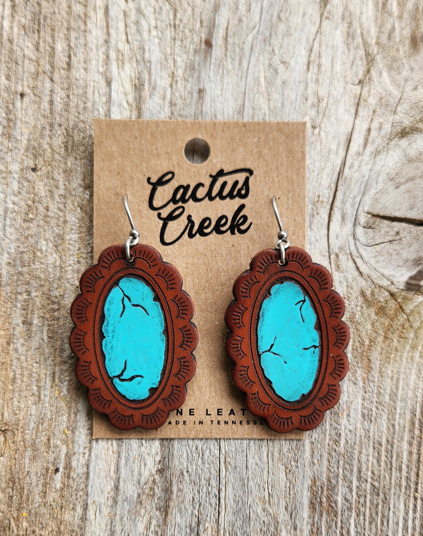 "Julia" Handmade Leather Earrings