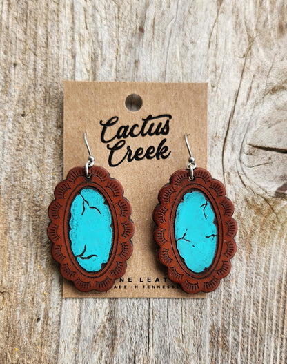 "Julia" Handmade Leather Earrings