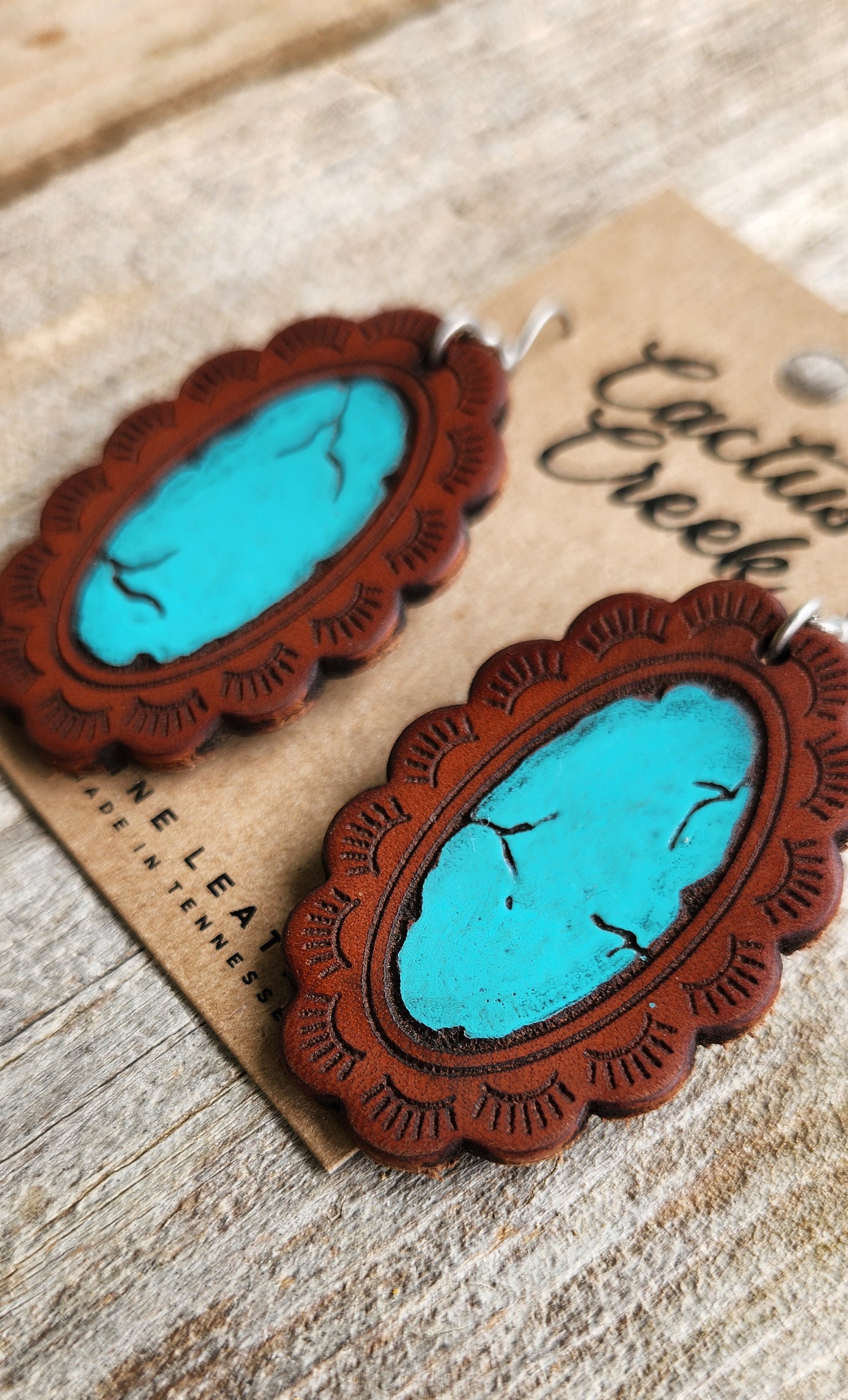 "Julia" Handmade Leather Earrings