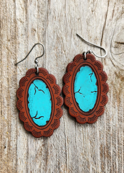 "Julia" Handmade Leather Earrings