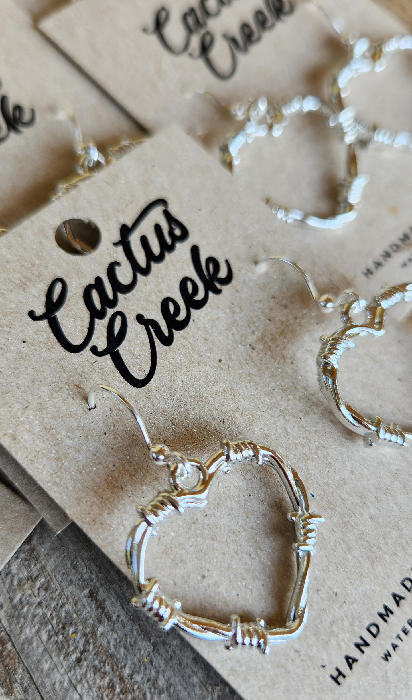 Barbed Wire Heart Earrings