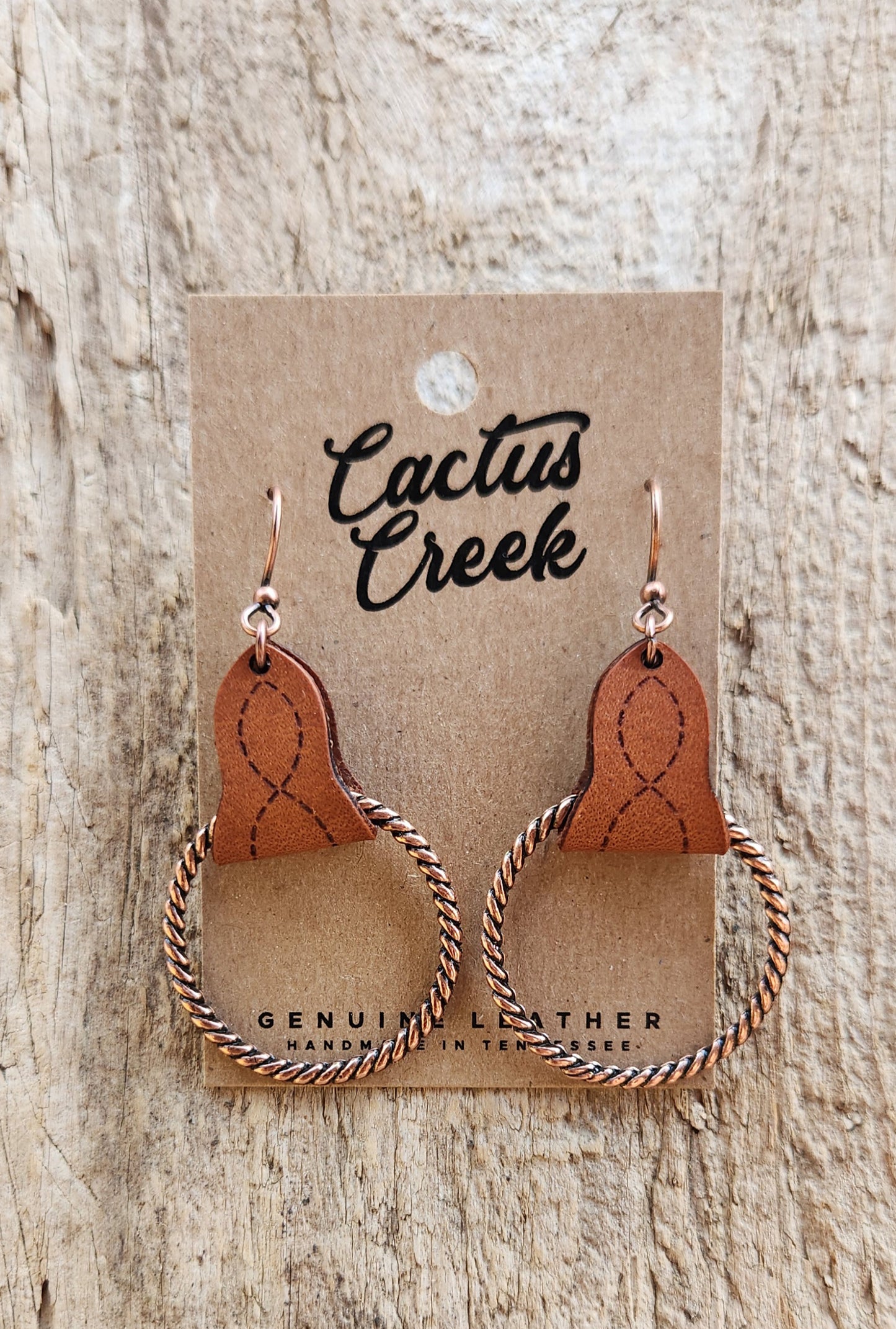 "Lari Dee" Handmade Leather & Rope Earrings