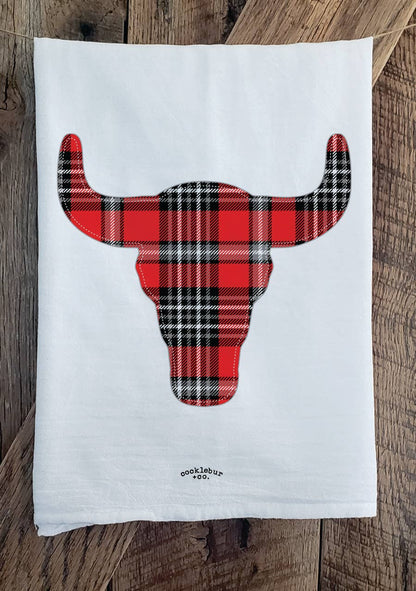 Buffalo Skull - Old Fashioned Flour Sack Towel